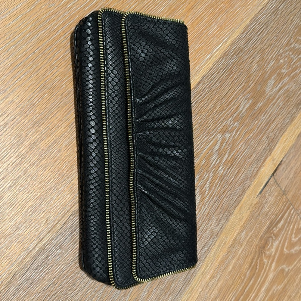 Lauren Merkin Snake Python Print Leather Clutch W… - image 4